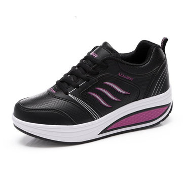 Chaussures de sport des femmes respirant secoué baskets de plate-forme de chaussures